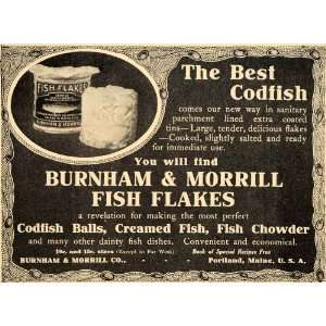   Morrill Co. Codfish Canned Seafood   Original Print Ad