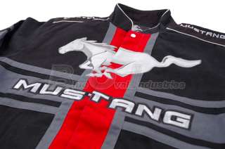 2011 2012 Mustang GT 5.0 Running Horse Engine Black Red Twill Jacket 