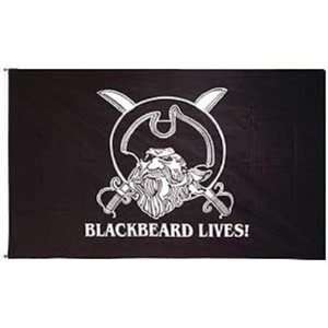  Blackbeard Lives Flag 3ft x 5ft Patio, Lawn & Garden