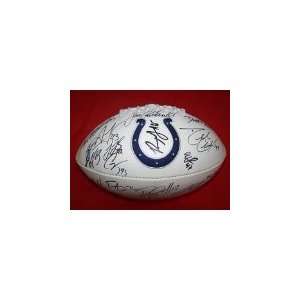  2010 Indianapolis Colts Signed Autographed Football w/ Coa 