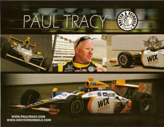 2011 PAUL TRACY INDY car 500 PHOTO CARD POSTCARD izod  