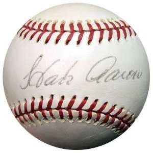  Hank Aaron Autographed/Hand Signed AL MacPhail Baseball 