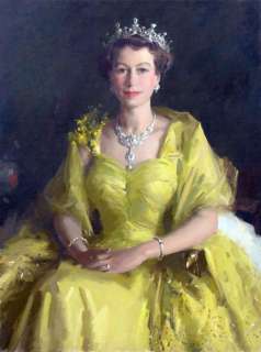 Her Majesty, Queen Elizabeth II of Great Britain, in the famous wattle 