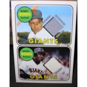  TOPPS  BARRY AND BOBBY BONDS  JERSEY CARD 2001 Sports 