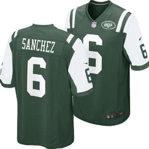 New York Jets Mark Sanchez #6 Replica Game Jersey (Green)  