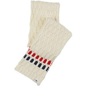  Reebok New England Patriots Womens Cream Knit Scarf One 