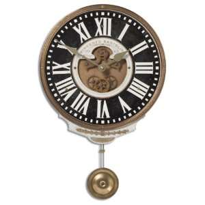 Uttermost 17 Vincenzo Bolini Black Clock Weathered Lamited Clock Face 