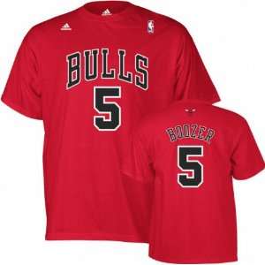  Mens Chicago Bulls #5 Carlos Boozer Red Game Time Name 