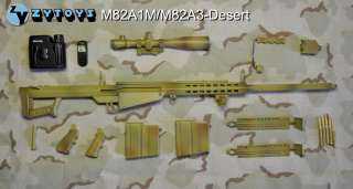 US Modern M82A1M/M82A3 Desert Barrett Sniper Rifle 1/6  