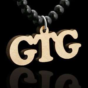    Wooden Bead GTG Text Messaging Abbreviation Necklace Jewelry