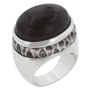  Rhodium Plated Crystal Invisible Set Right Hand Ring in 