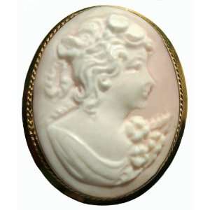 Cameo Pin Pendant Reflection of Youth Master Carved Italian Sterling 