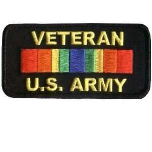  US ARMY Military Veteran Vet Rectangle Biker Vest Patch 