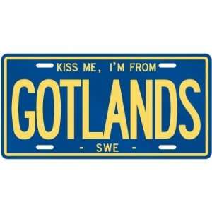  NEW  KISS ME , I AM FROM GOTLANDS  SWEDEN LICENSE PLATE 