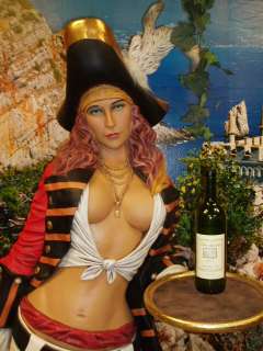 Life Size Statue Sexy Pirate w/ Cleavage Bar Maid  