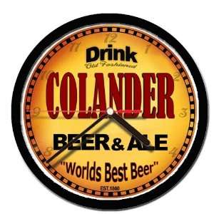  COLANDER beer and ale cerveza wall clock 