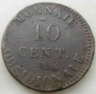 French States  ANTWERP  Very scarse  10 Centimes  1814  F+  