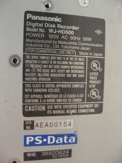 Panasonic WJ HD500 240GB AV Digital Hard Disk Recorder  