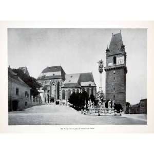   Tower Reiffenstein Bruno Gothic Period   Original Halftone Print
