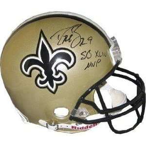  Drew Brees Signed Mini Helmet   Replica   Autographed NFL 