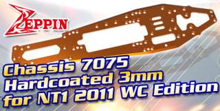 Zeppin Racing Chassis 7075 Aluminum Hardcoated 3mm for NT1 2011 WC 