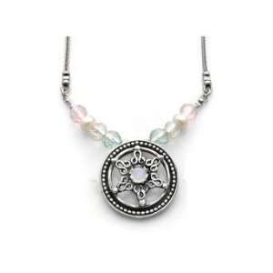  Whispers Ringed Star Necklace   Moonstone at Center, by 