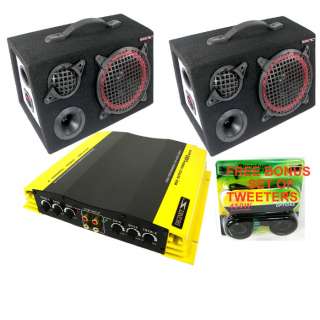 Package Deal 4Ch CAr Amplifier 2X 8 Subwoofers Subs +  