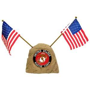  Marine Crest Stone w/ Flags