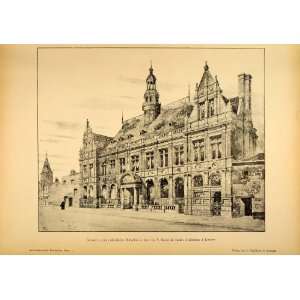  1892 Print Public Library Ayr Scotland Morris & Hunter 