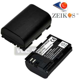 ZEIKOS LP E6 2600mAh Battery for Canon EOS 60D 7D 5D II  
