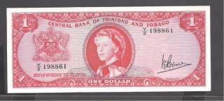 Trinidad and Tobago p 26c, AUNC, 1 Dollar, 1964, QEII  