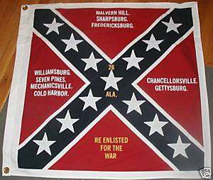 COTTON Confederate FlagCivil War Flag26th Alabama  