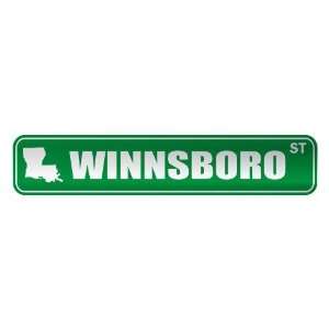   WINNSBORO ST  STREET SIGN USA CITY LOUISIANA