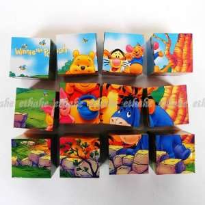    Winnie the Pooh Magic 12 Cube 3d Puzzle Toy Game Toys & Games