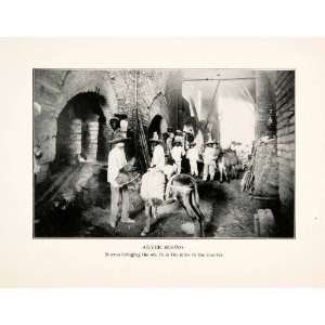   Donkey Ore Excavation Miners   Original Halftone Print