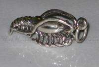 Shrimp   Prawn sterling sillver charm SSLP2723  