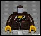 Lego City x1 Brown Pilot Jacket Torso ★ WWII Soldier Pl
