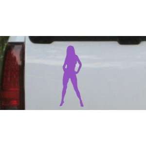 Purple 48in X 18.8in    Sexy Girl Silhouettes Car Window Wall Laptop 
