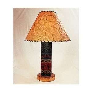 Deer Valley Western Lamp with Crinkled Lampshade (Various) (28H x 19 