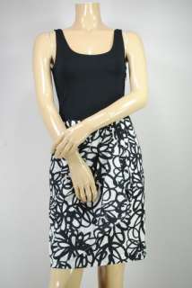 DKNY Tank Dress w/ Scribble Print Silk Skirt Sz P $295  