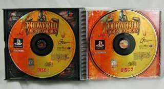 Oddworld Abes Exoddus (PlayStation 1, 1998) PS1 PS2 PS3 Black Label 