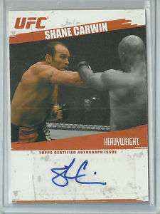 SHANE CARWIN 2009 Topps UFC Round 2 FIRST AUTO FA SC  