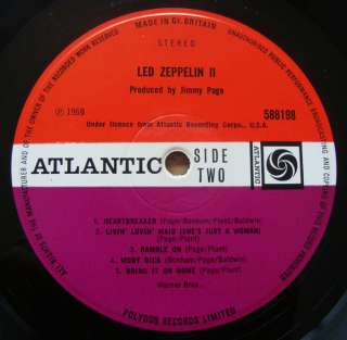 LED ZEPPELIN Led Zeppelin II 2 UK Plum Atlantic 1969 LP  