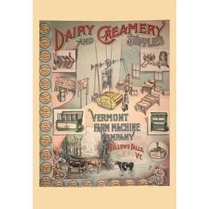  Dairy and Creamery Supplies   12x18 Framed Print in Gold 
