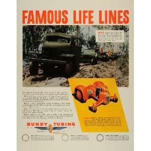  1944 Ad Bundy Tubing Co Detroit Army Trucks Tractors Steel 