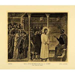  1931 Collotype Duccio Di Buoninsegna Christ Pilate Maesta 