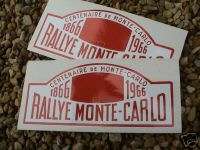 Rallye MONTE CARLO 6in CENTENARY style Rally Stickers  