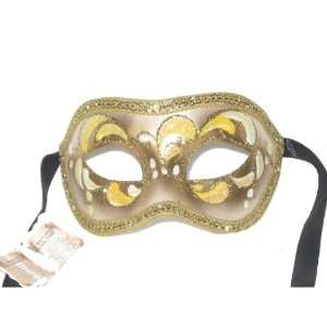  Yellow Gold Colombina Acquario Venetian Masquerade Mask 