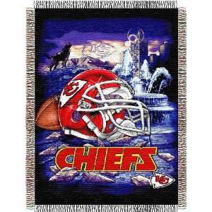 Kansas City Chiefs Home Field Advantage Woven Tapestry Throw Blanket 