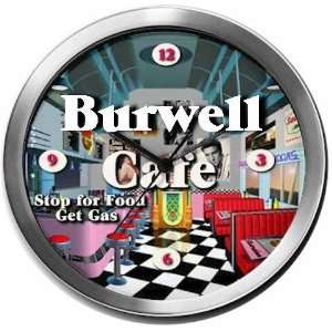  BURWELL 14 Inch Cafe Metal Clock Quartz Movement Kitchen 